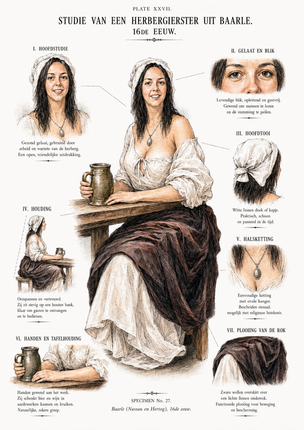 Modelstudie van de herbergierster